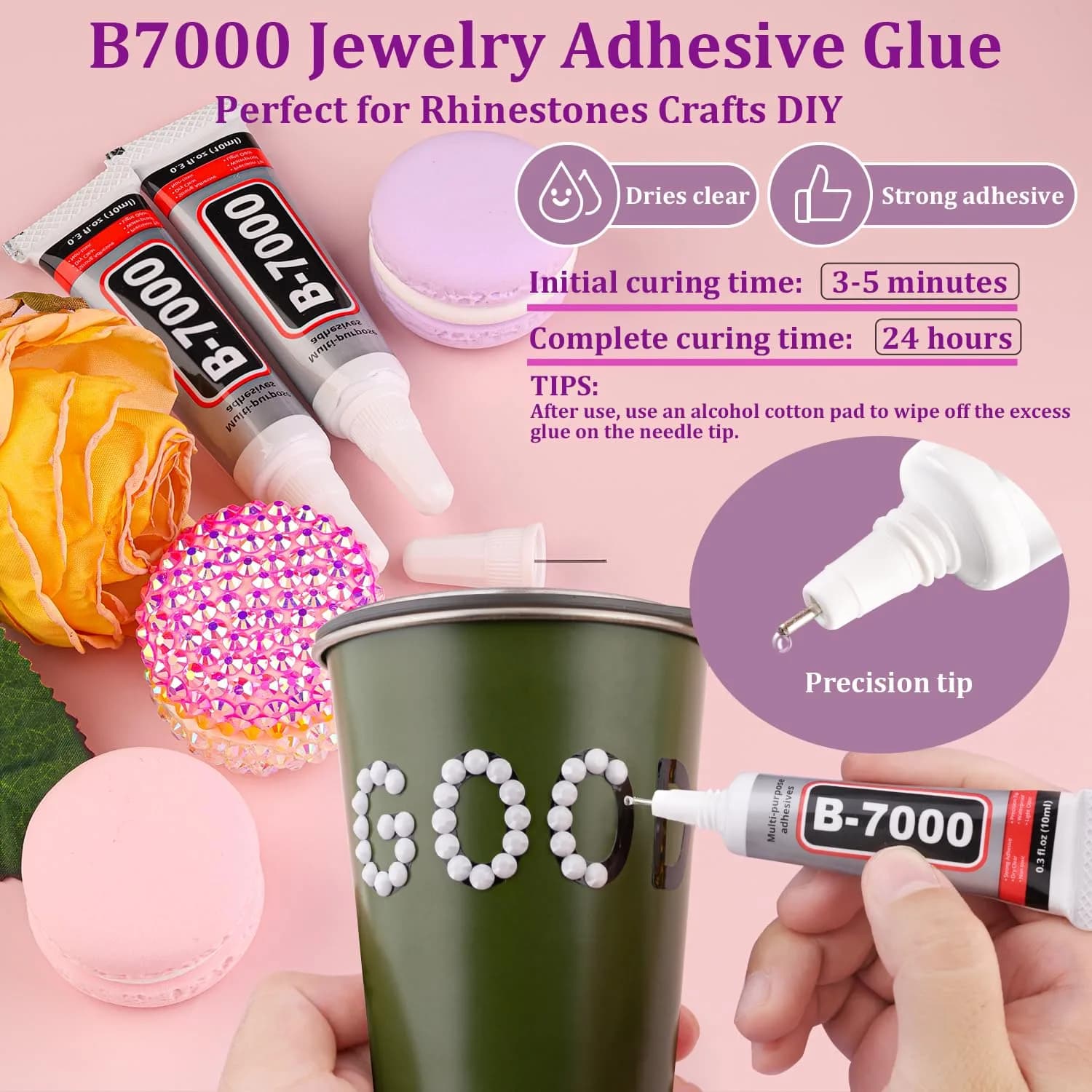 TINKRSTUFF White 25000pcs Resin Rhinestones Mixed Sizes (2-6mm) | Crafting & Nail Art Gems with Glue - view 5