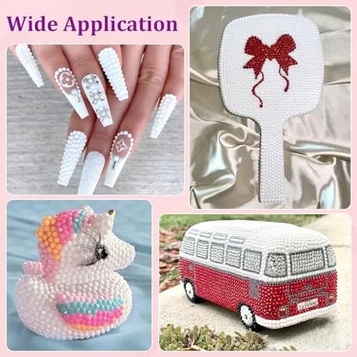 TINKRSTUFF White 25000pcs Resin Rhinestones Mixed Sizes (2-6mm) | Crafting & Nail Art Gems with Glue thumbnail 6