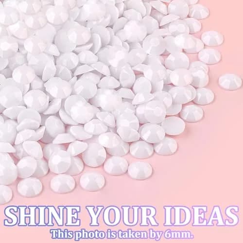 TINKRSTUFF White 25000pcs Resin Rhinestones Mixed Sizes (2-6mm) | Crafting & Nail Art Gems with Glue thumbnail 7