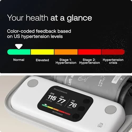 Withings BPM Vision Automatic Arm Blood Pressure Monitor | FDA-Cleared, WiFi & Bluetooth thumbnail 4