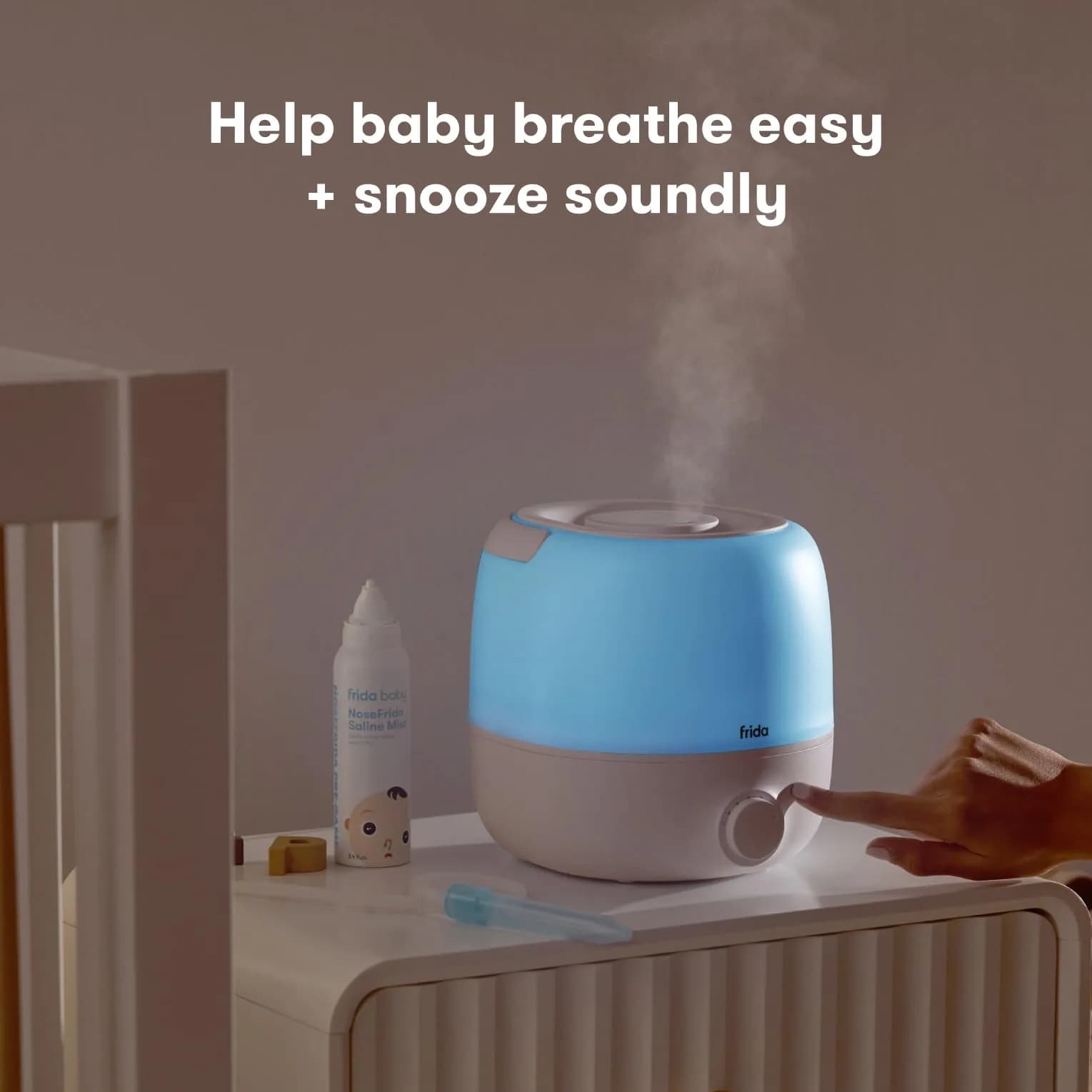 Frida Baby 3-in-1 Cool Mist Humidifier, Diffuser & Nightlight 0.6 Gallon Tank | Hydrates Rooms up to 320 sq ft - view 2
