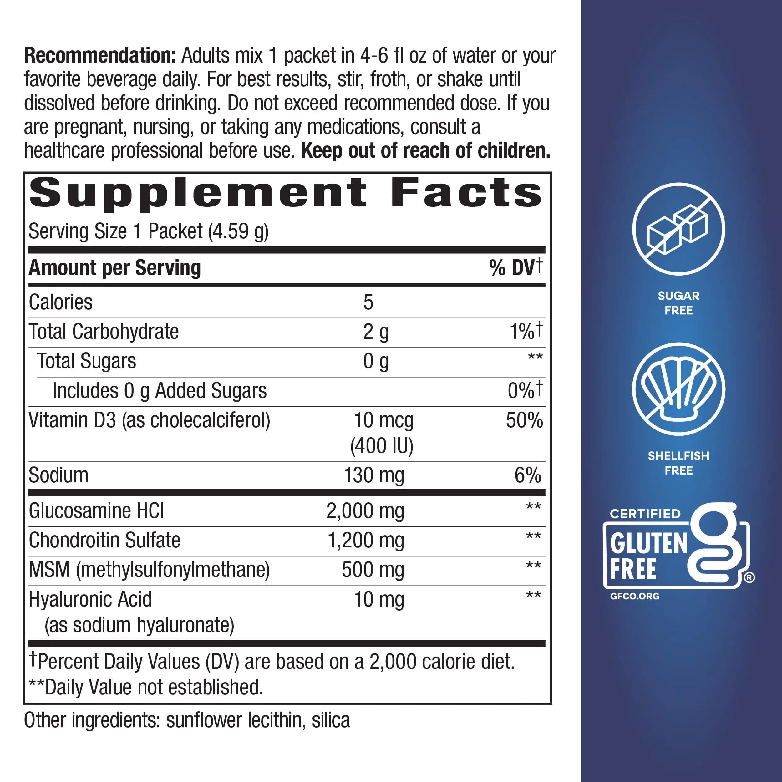Nature's Way Joint Movement Glucosamine Drink Mix 30 ct | Ultra-Strength Formula with MSM, Hyaluronic Acid, and Vitamin D3 for Bone Support and Muscle Function* - view 4