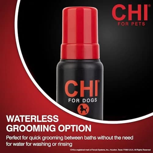 CHI for Dogs Deodorizing Waterless Foam Wash 8 Oz | No-Rinse, pH Balanced, Made in USA thumbnail 2