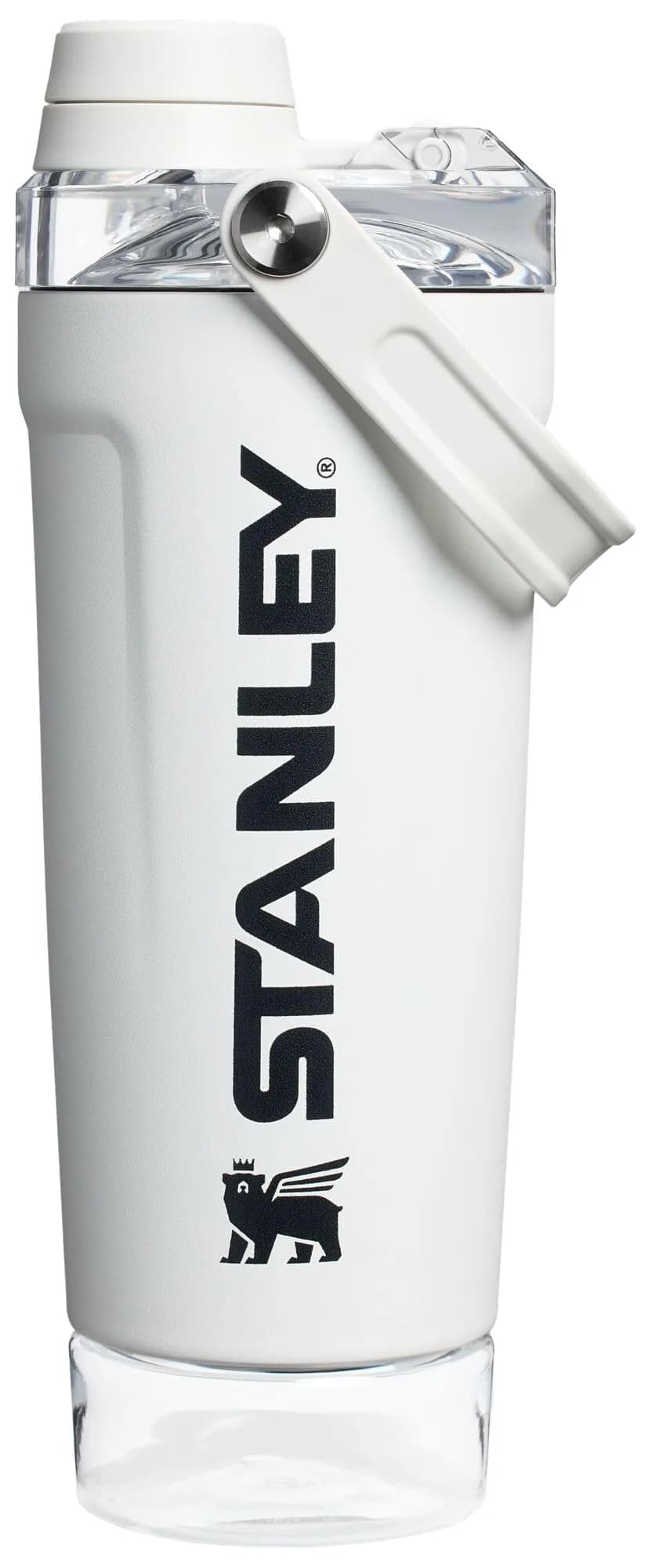 STANLEY Vitalize Shaker Bottle 567g (20 oz) | Leakproof Insulated Stainless Steel Shaker Cup with Base Storage | Azure — Chalk