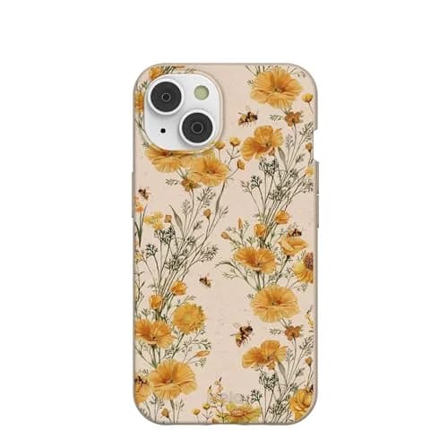 Pela Phone Case Compatible with iPhone 16e/14 | Limited Edition | MagSafe Compatible | Eco Friendly | Vintage Bee thumbnail 1