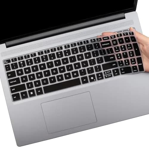 MUBUY-GOL Black Keyboard Cover for Lenovo IdeaPad Slim 3/5 15.3" 16" (Gen 11/10) | Fits Backlit Keyboards thumbnail 1