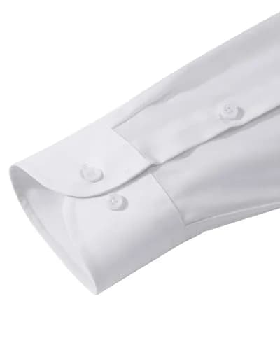 Lusead White Button Down Shirt Men Long Sleeve Slim Fit Wrinkle Free Formal thumbnail 6