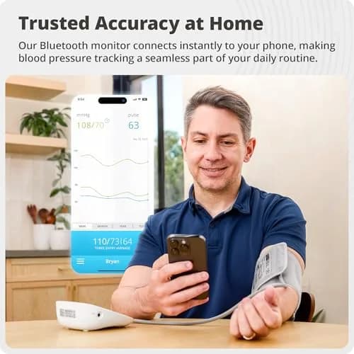 Greater Goods Bluetooth Blood Pressure Monitor with Extra-Large Cuff (40-52 cm / 15.7"-20.5") | Automatic Digital Upper Arm BP Monitor for Large Arms thumbnail 3