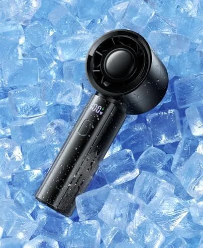 coldSky Portable Handheld Turbo Fan, 4000mAh Rechargeable, 5 Speeds, Digital Display, Small Cooling Fan for Women Outdoor Travel thumbnail 1