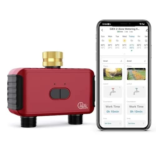 GIEXSMART GX-03ZG Zigbee 2-Zone Sprinkler Timer 5.52x2.36x4.72 inches | Smart Irrigation Controller for Gardens thumbnail 1