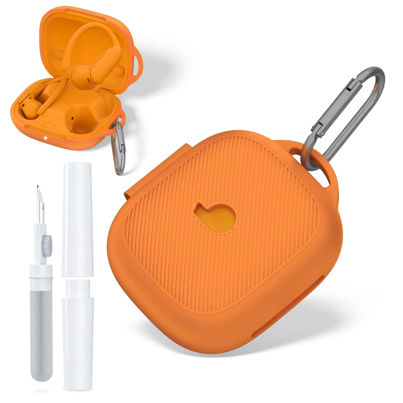 Nimuw Soft Silicone Case Cover for Beats Powerbeats Pro 2 | Orange, Shockproof & Water-Resistant — Orange