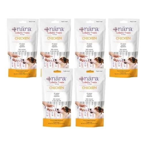 Cafe Nara Chicken Flavored Lickable Treats for Dogs - Pack of 6 | Moist, Protein-Rich, Suitable for Sensitive Stomachs thumbnail 1