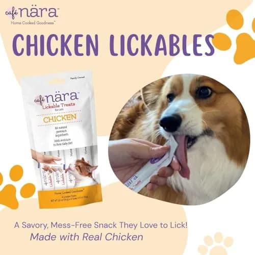 Cafe Nara Chicken Flavored Lickable Treats for Dogs - Pack of 6 | Moist, Protein-Rich, Suitable for Sensitive Stomachs thumbnail 2