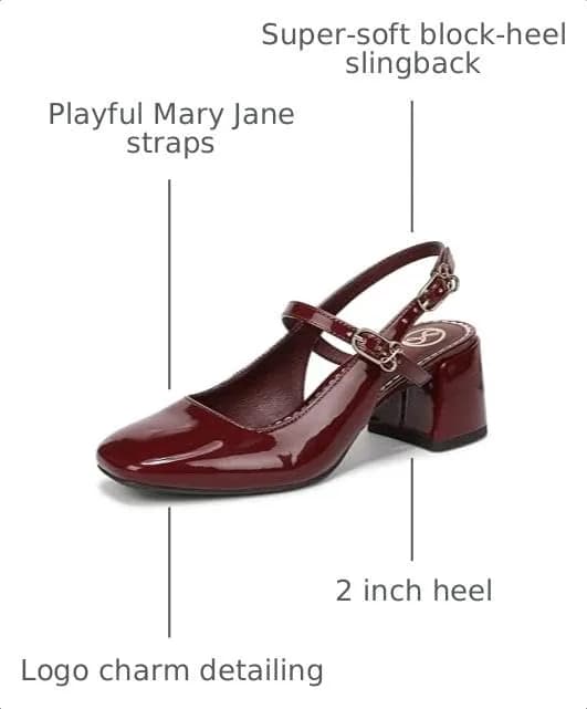 Sam & Libby Grace Pump 8 | 2 Inch Block Heel with Buckle & Mary Jane Straps thumbnail 3
