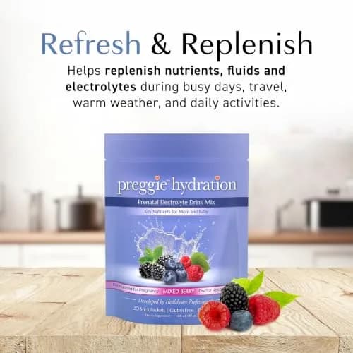 Three Lollies Preggie Hydration with Vitamin B6, Mixed Berry | Pregnancy Electrolyte Support (70-120 chars) thumbnail 4