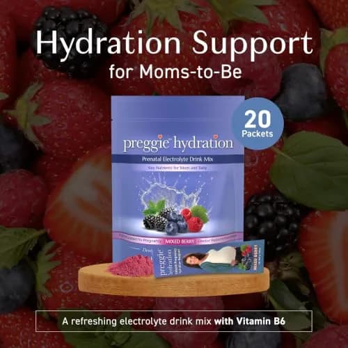 Three Lollies Preggie Hydration with Vitamin B6, Mixed Berry | Pregnancy Electrolyte Support (70-120 chars) thumbnail 2