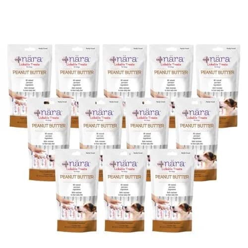 Cafe Nara Peanut Butter Flavored Lickable Treats for Dogs 2oz Pack of 12 | Nutritious & Versatile thumbnail 1