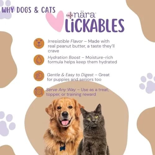 Cafe Nara Peanut Butter Flavored Lickable Treats for Dogs 2oz Pack of 12 | Nutritious & Versatile thumbnail 3