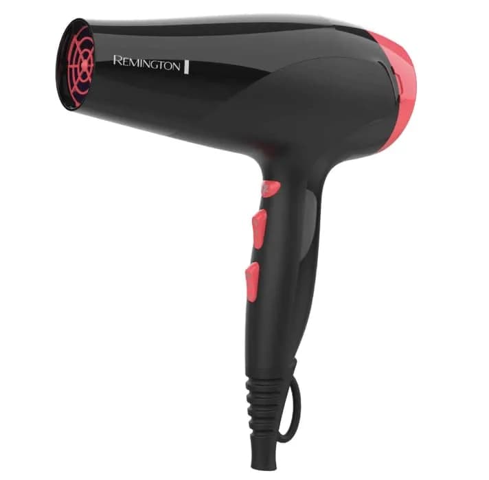 Remington Ionic Ceramic Hairdryer Black/Coral 1875 Watts | Smooth & Shiny Strands - main product image
