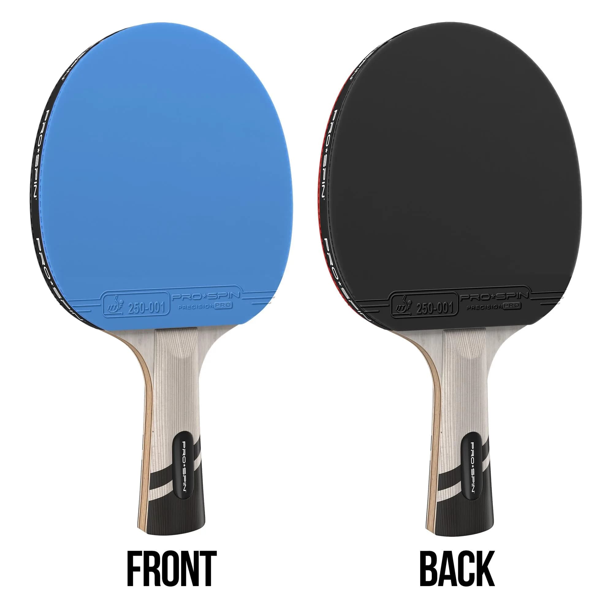 PRO-SPIN ITTF Approved Carbon Fiber Table Tennis Rackets | 7-Ply Blade, 2.0mm Sponge, Shakehand Grip (Blue, 2-Pack) - view 6