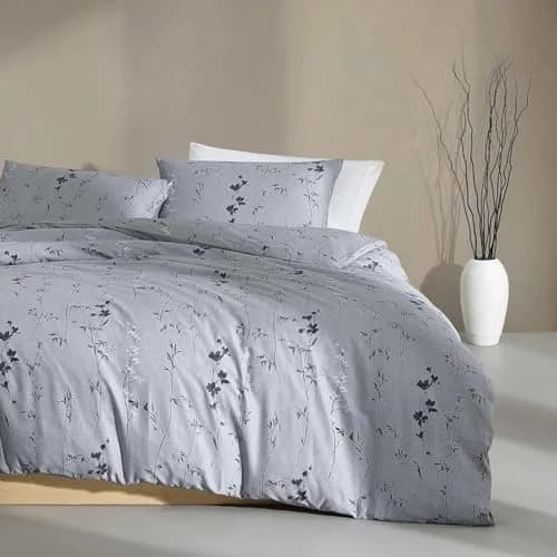 Calvin Klein Queen Duvet Cover Set with Shams | Cotton Sateen, Modern Botanical Design, Breathable & Durable (70-120 chars) thumbnail 1