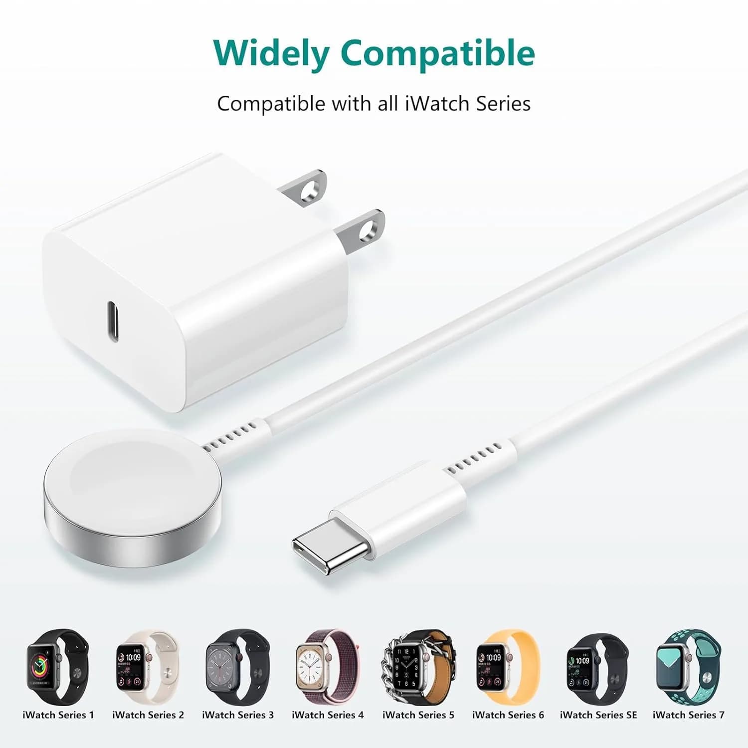 Cerdeti USB C Apple Watch Charger 1.8m (6ft) | MFi Certified Fast Charging Cable for All Apple Watch Series - view 7