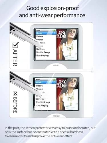 UYRUREL Clear Screen Protector for iPod Nano 3rd Generation, 2-Pack | HD Clarity & Bubble-Free Installation thumbnail 3