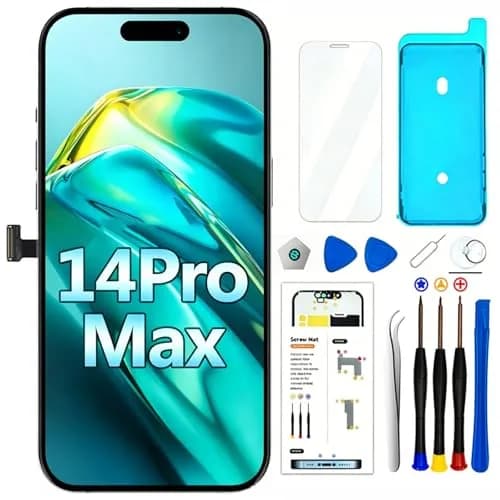 LMQ Screen Replacement for iPhone 14 Pro Max 6.7'' LCD | Full Kit with Repair Tools thumbnail 1