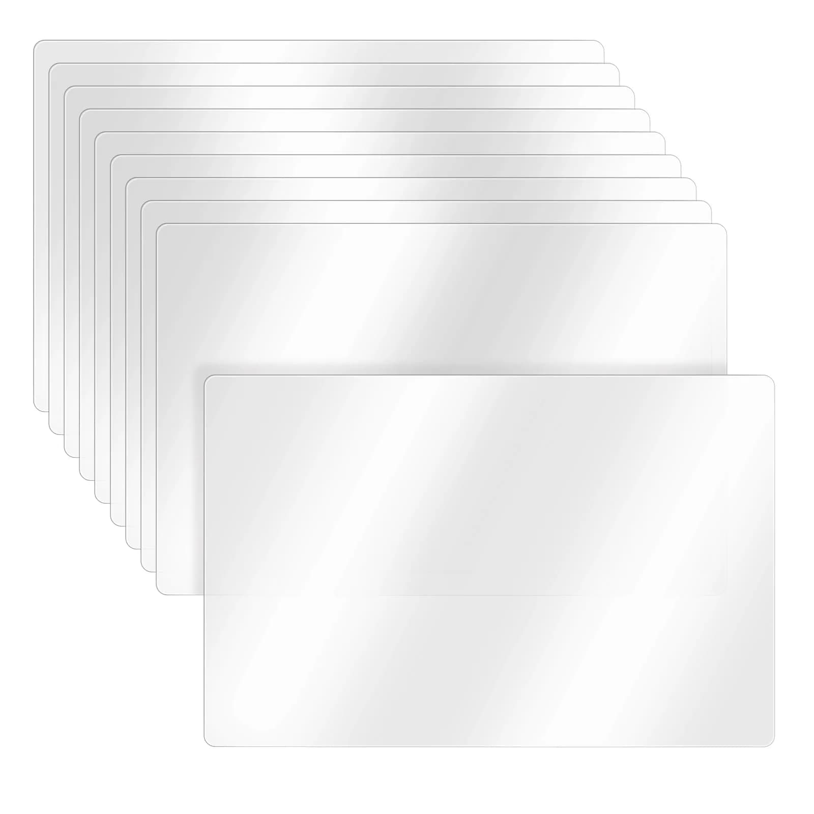 Tecmisse Plastic Placemat 17 x 11 Inch | Heat Resistant & Washable — Clear