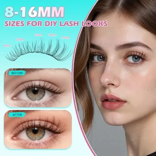 AMZGIRL Lash Clusters 160pcs D Curl | Natural, Reusable & DIY Friendly (en_US) thumbnail 4