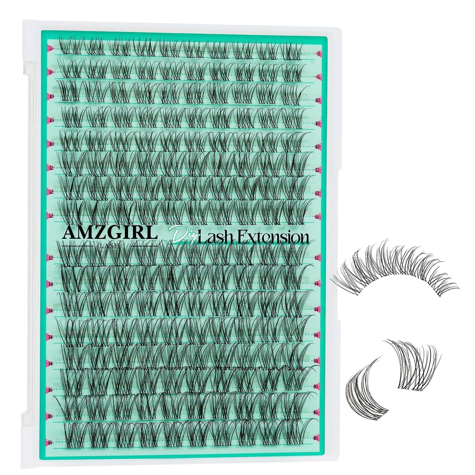 AMZGIRL Lash Clusters 160pcs D Curl | Natural, Reusable & DIY Friendly (en_US) - main product image