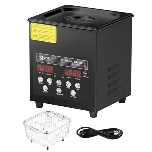 VEVOR 2L Ultrasonic Cleaner Machine 120W (7.6"x6.5"x7.5") | Digital Sonic Cleaner with Heater & Degassing thumbnail 9