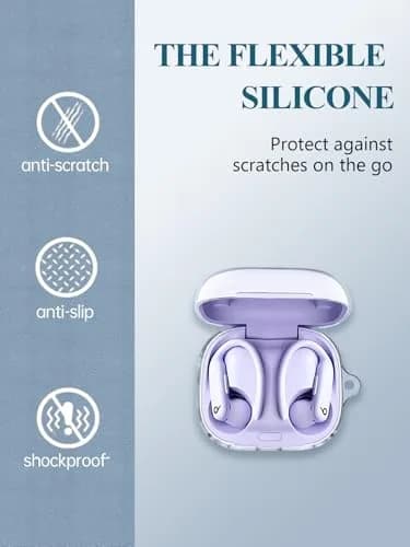 WUNIAK Clear TPU Protective Cover for Beats Powerbeats Pro 2 | Slim Shockproof Case with Keychain & Cleaner Kit thumbnail 5