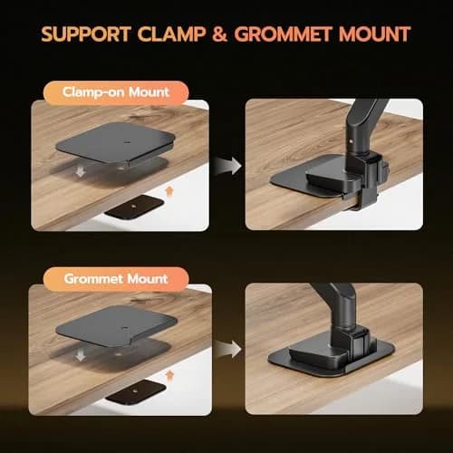 ARES WING Steel Monitor Mount Reinforcement Plate for Fragile Tabletop | Protects delicate surfaces, supports heavy mounts, anti-slip, easy assembly thumbnail 5
