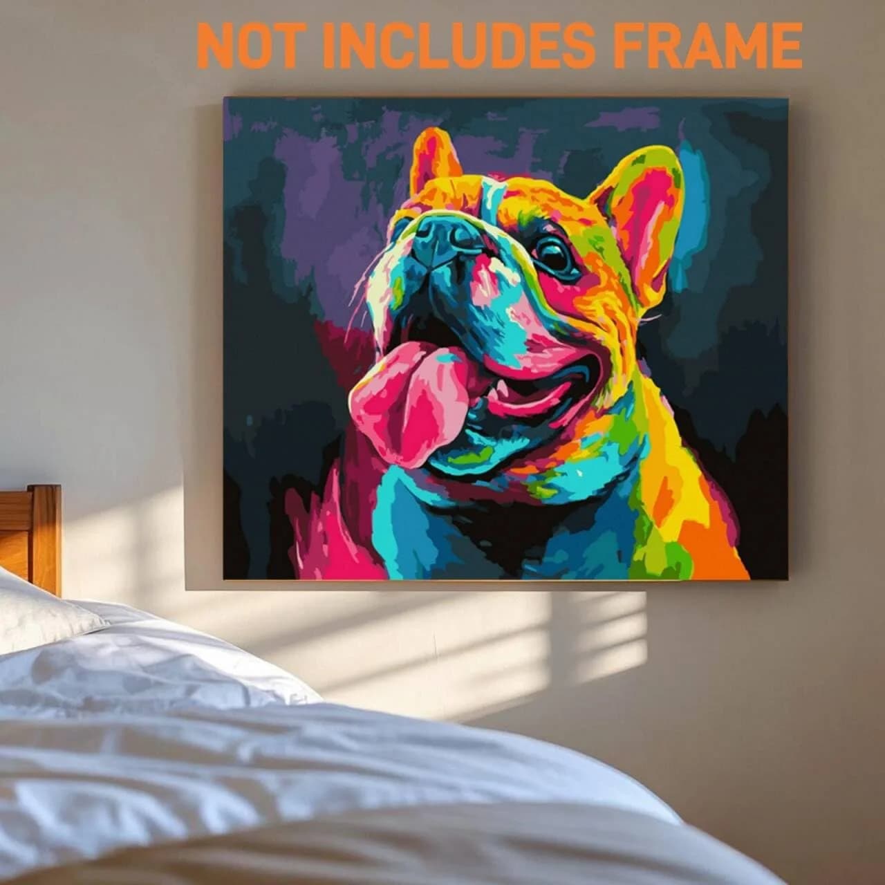 Komking Bulldog Paint by Numbers Kit for Kids Adult 40x50cm (16x20inch) | Easy Fun Activity for Wall Art Decor - view 3