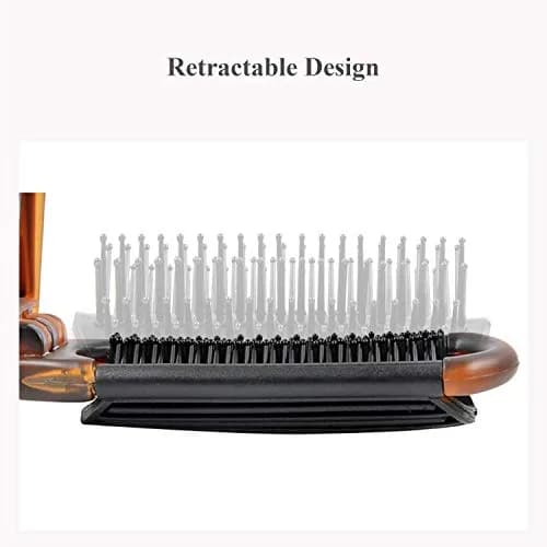 Ancable 2-Pack Travel Hair Brush | Mini Folding Brush for Wet & Dry Hair, Ultrasoft, All Hair Types, Brown thumbnail 3