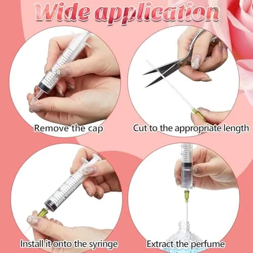 Geiserailie Clear Perfume Syringe Extractor 5ml (0.17 Fl Oz) Decant Kit | 6 Pcs Travel Refill Tool Set thumbnail 5