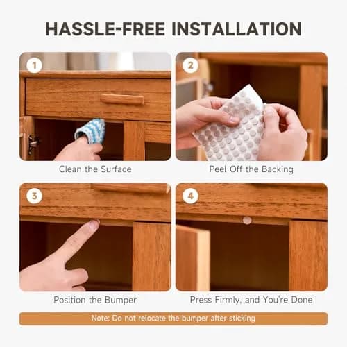 CO-Z Felt Cabinet Door Bumpers 0.4 in Diameter | Noise-Absorbing Furniture Protectors thumbnail 8