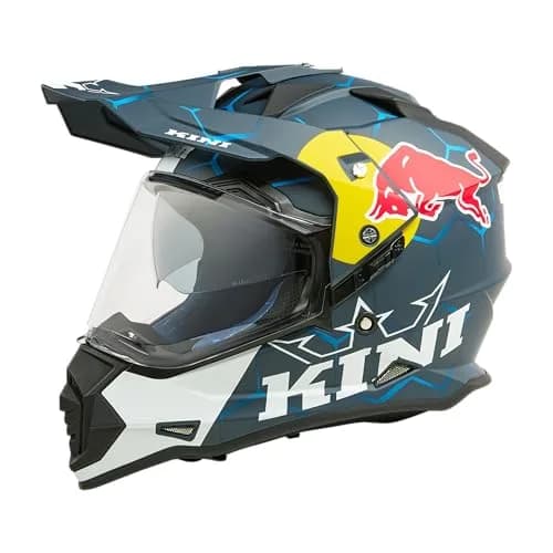 Kini ADV Adventure Helmet Adult Red Bull 1.0 Blue/White Medium | ECE & DOT Safety Standard thumbnail 4