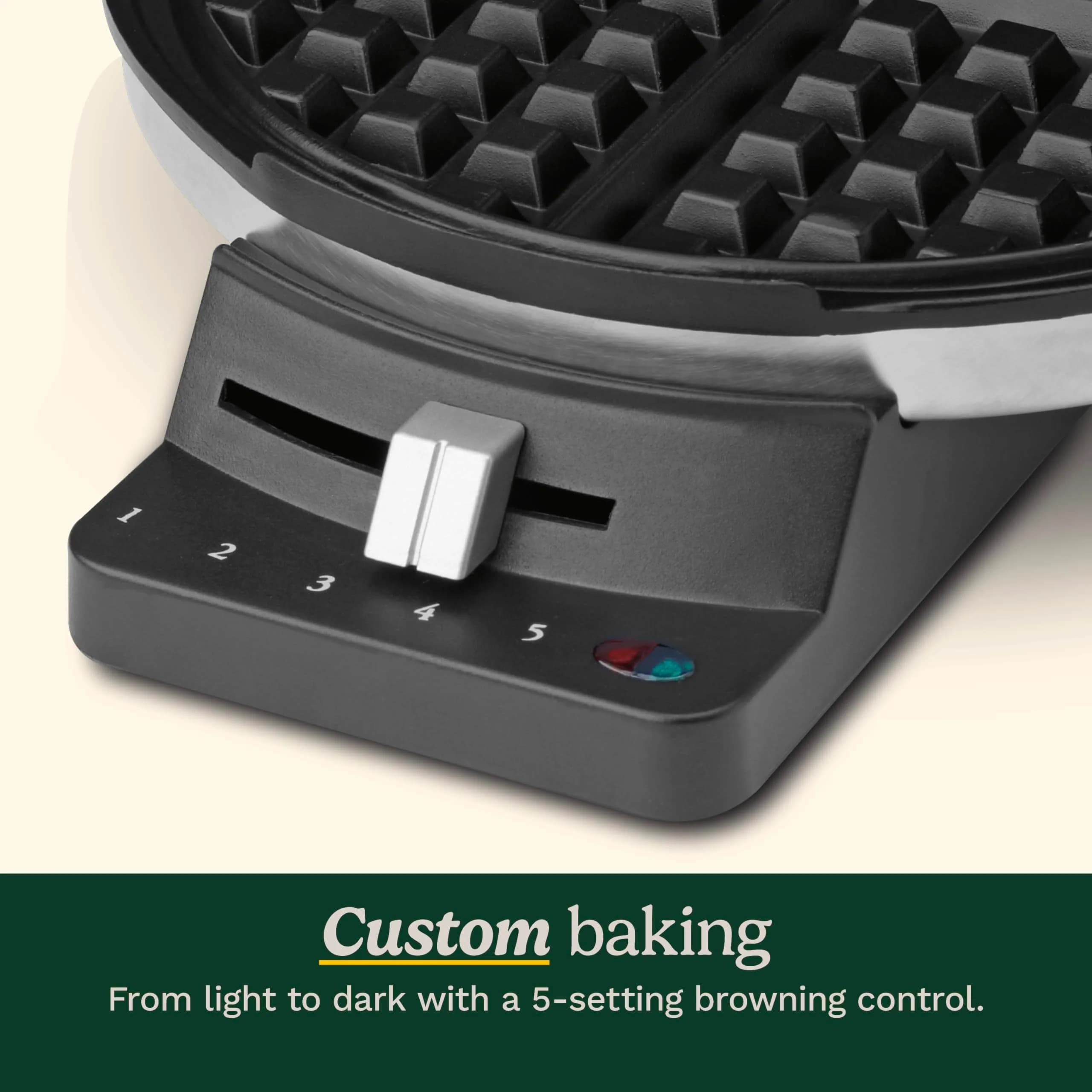 Cuisinart Round Classic Waffle Maker 1250W | 18cm (7 inch) Cooking Surface | 5-Setting Browning Control - view 5