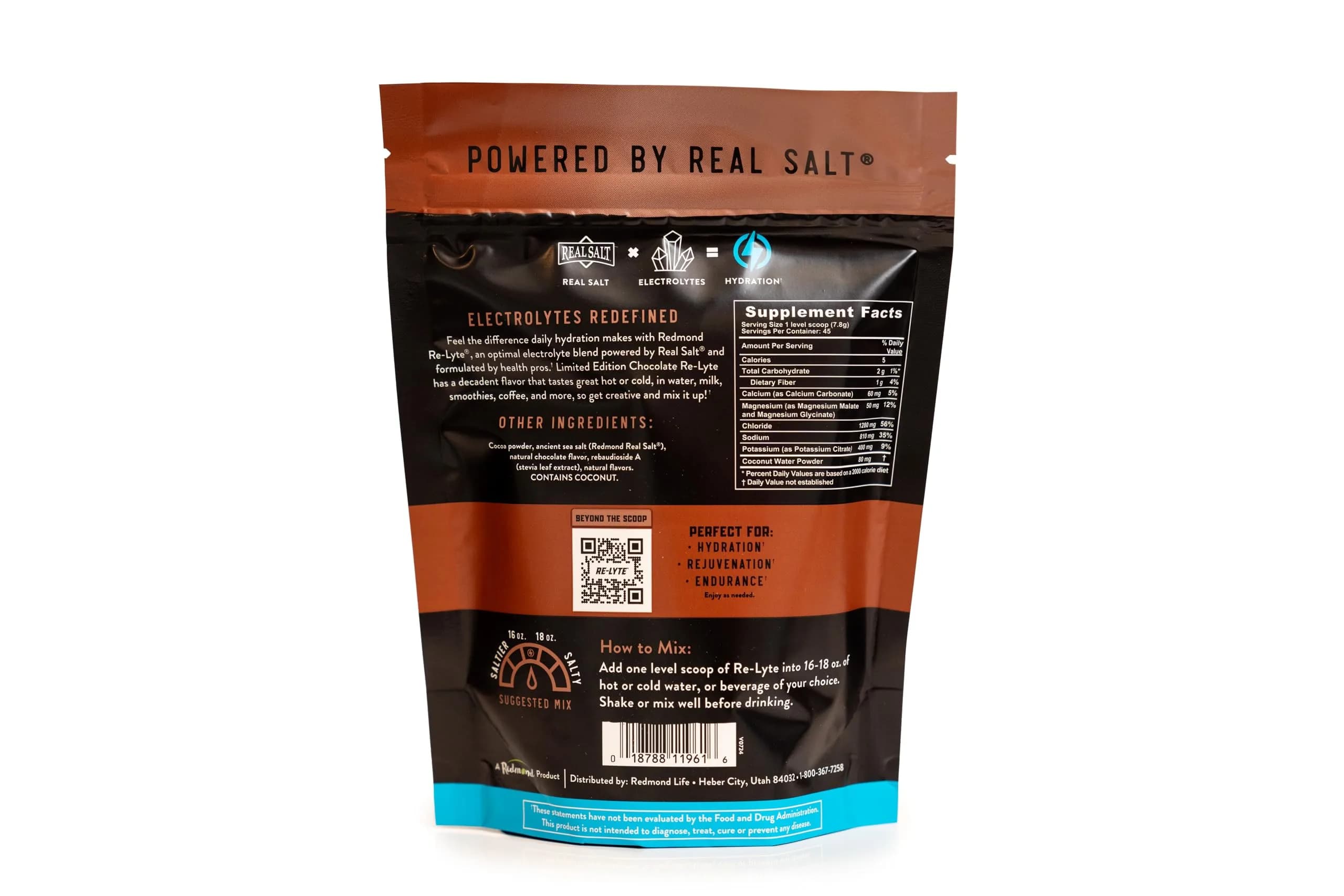 REDMOND Re-Lyte Hydration Electrolyte Mix Powder | Sugar-Free Hydration Drink for Athletes - view 2