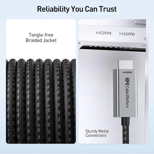 Cable Matters USB-C to HDMI 2.1 Cable 10ft | 8K/4K@240Hz, Mac & Windows Compatible thumbnail 7