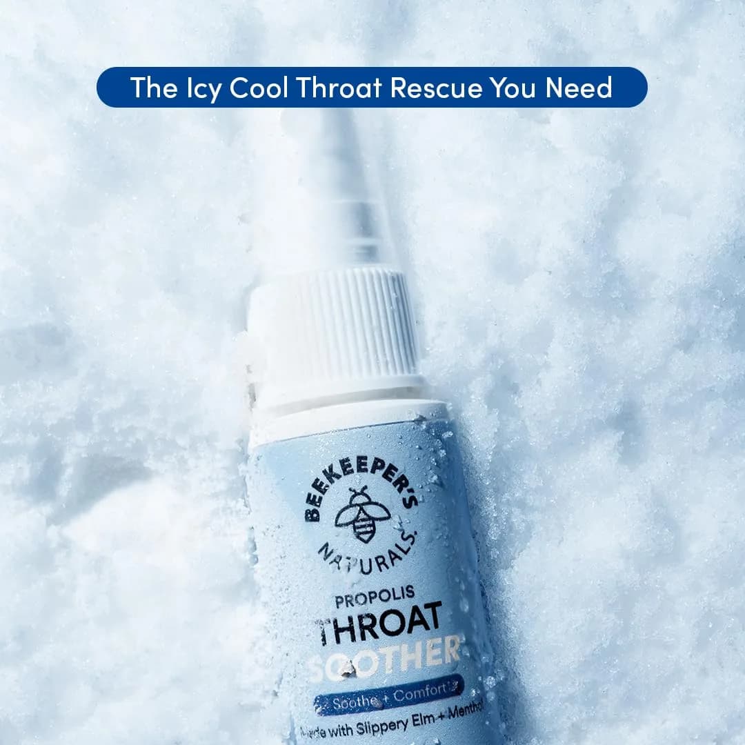 Beekeeper's Naturals Propolis Throat Soother Spray, 1 oz (29.5 ml) | Natural Cooling Comfort for Dry, Scratchy Throats - view 5