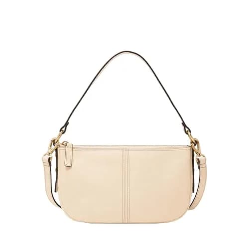 Fossil Utility Crossbody Bag in White | Adjustable Shoulder & Detachable Strap thumbnail 1