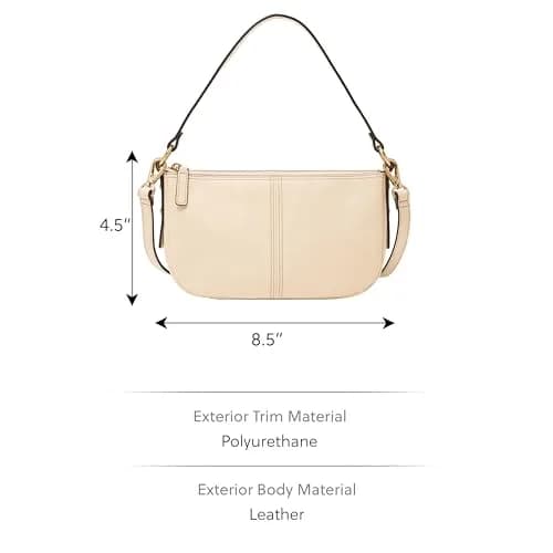 Fossil Utility Crossbody Bag in White | Adjustable Shoulder & Detachable Strap thumbnail 3