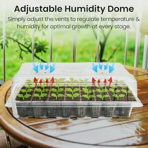 Bonviee Seed Starter Trays with Grow Lights, 80 Cells, 2 Pack | Indoor Germination Kit with Adjustable LED Vents thumbnail 4