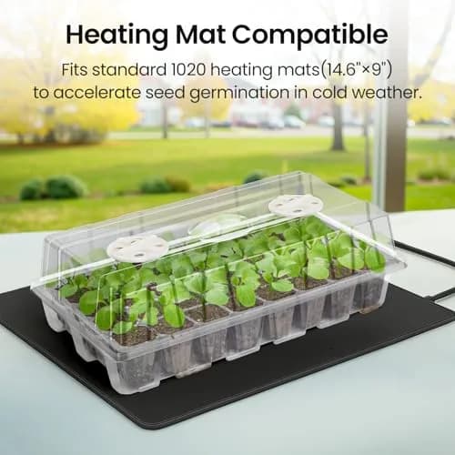 Bonviee Seed Starter Trays with Grow Lights, 80 Cells, 2 Pack | Indoor Germination Kit with Adjustable LED Vents thumbnail 6