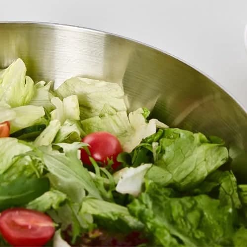 Brightalk 100oz Stainless Steel Hammered Salad Bowl | Elegant & Durable Kitchen Serveware thumbnail 3
