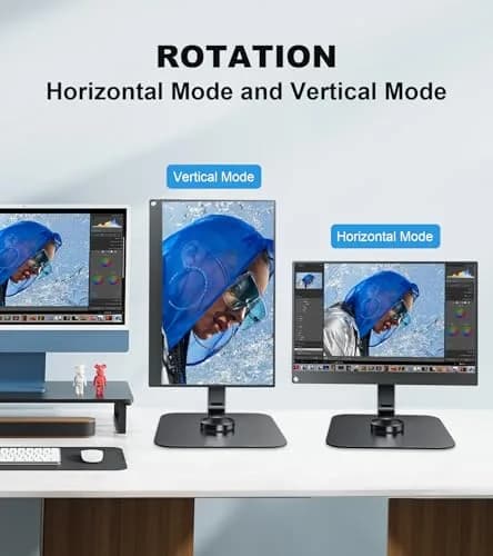 JUNEBOX Black Aluminum Alloy VESA Monitor Stand with Anti-Loss Screws, Fits 7"-18" Monitors (75x75mm VESA) | Stable Desk Mount thumbnail 7