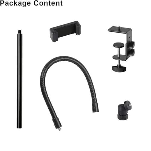 Etubby Webcam Stand Phone Holder Desktop Adjustable Gooseneck & Pole Video Clamp 7.5cm Clamp | Supports Logitech Webcam C922 C930e C920S thumbnail 9